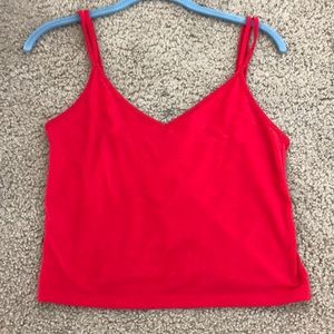 Red Tank Top with Double Strap